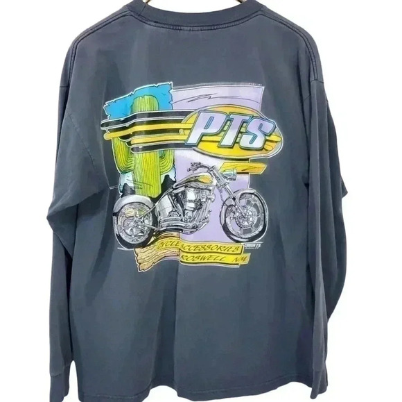 VINTAGE Bikers PTS Cycle Tee. Size Xl - Picture 1 of 5